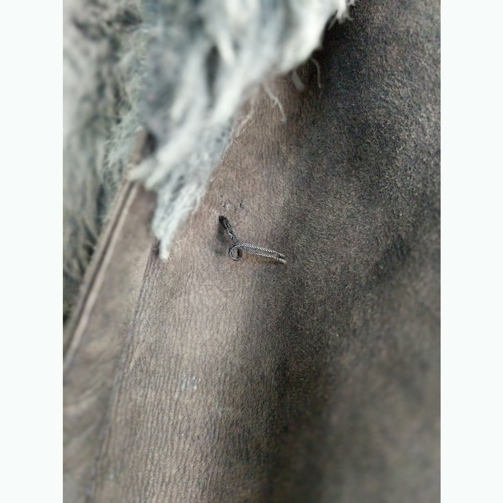 Via Veneto Lamb Shearling Leather Suede Fur Coat - Picture 6 of 14